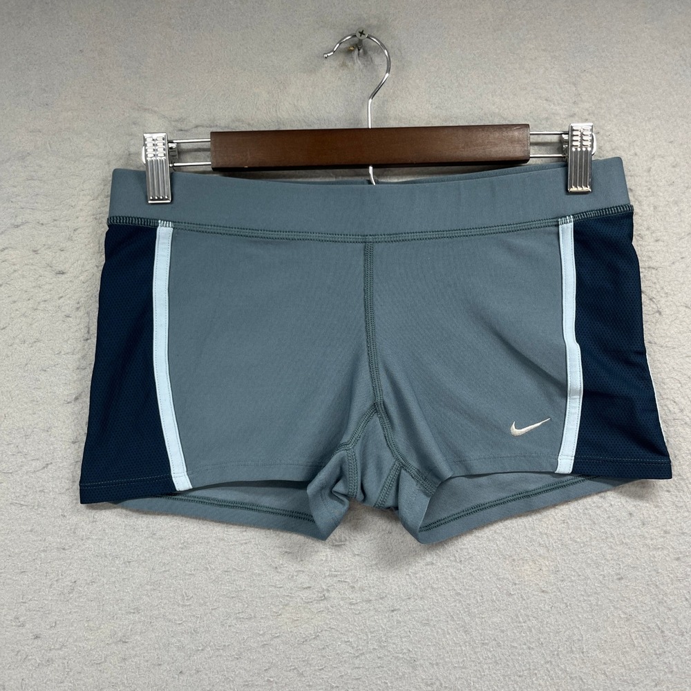 Nike Pro Compression Shorts Womens S Blue Dri Fit Volleyball Athletic Running